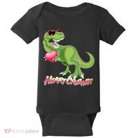 Valentine T-Rex Heart Crusher Baby Bodysuit thumb 0
