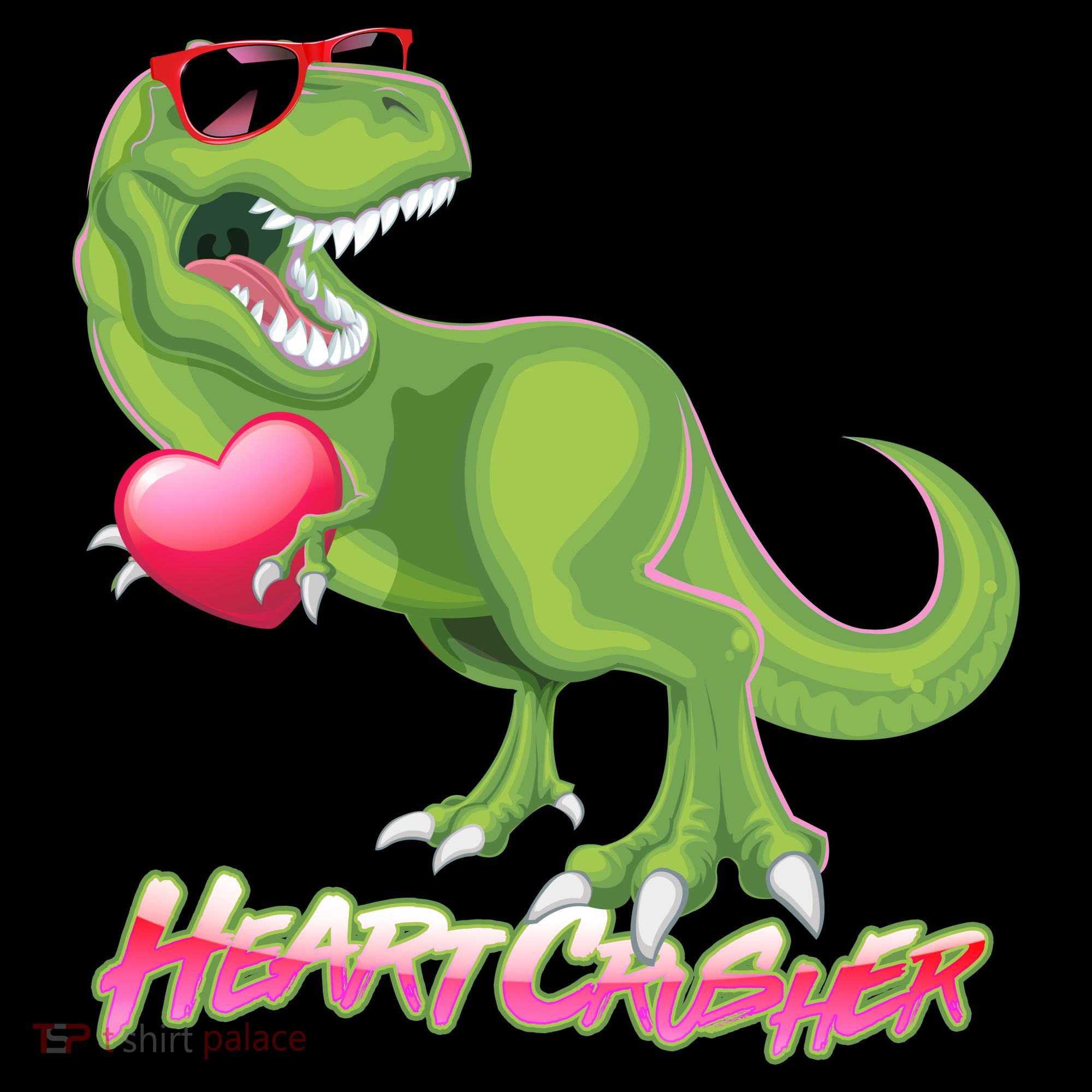 Valentine T-Rex Heart Crusher Baby Bodysuit