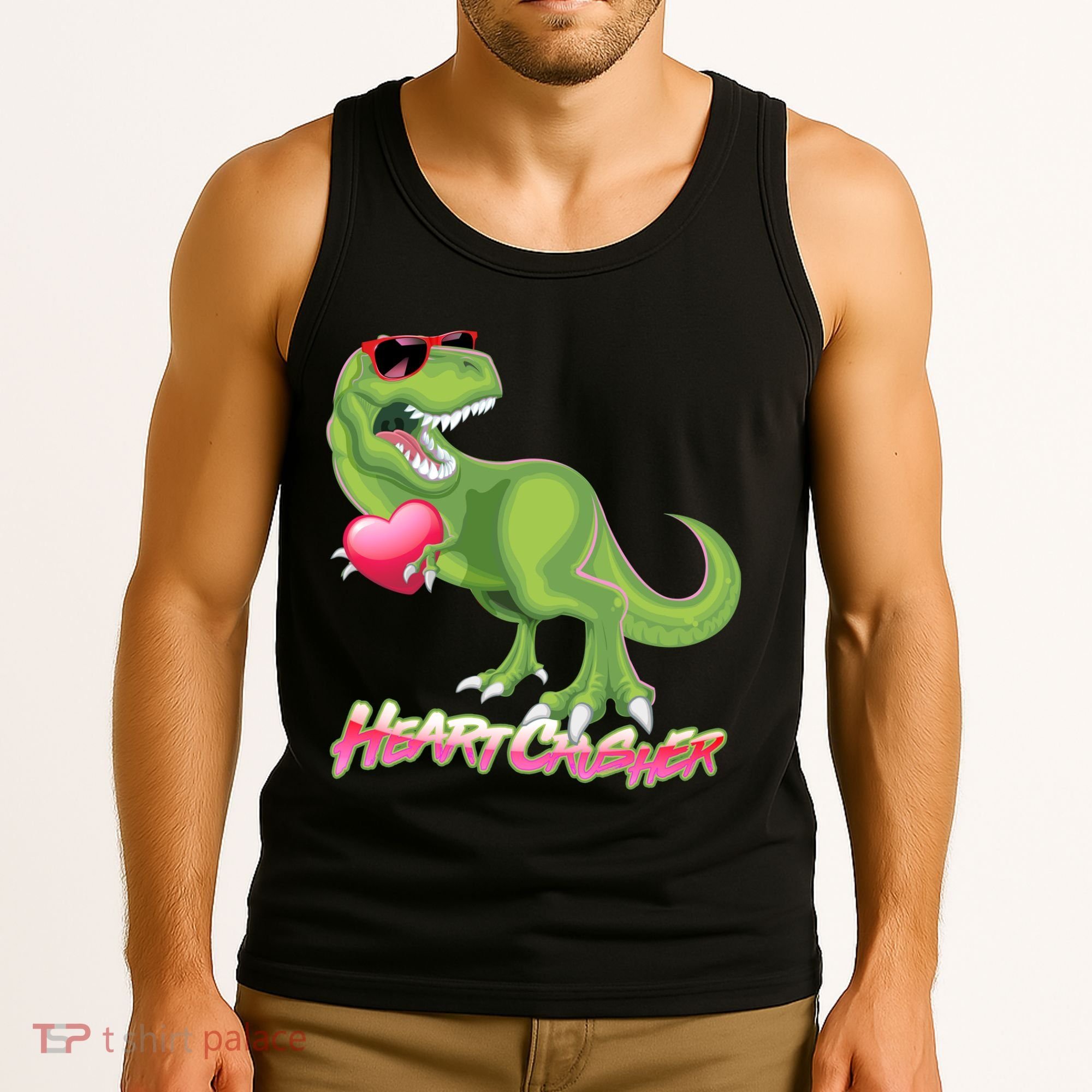 Valentine T-Rex Heart Crusher Tank Top