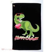 Valentine T-Rex Heart Crusher Golf Towel thumb 0