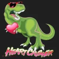 Valentine T-Rex Heart Crusher Golf Towel thumb 3