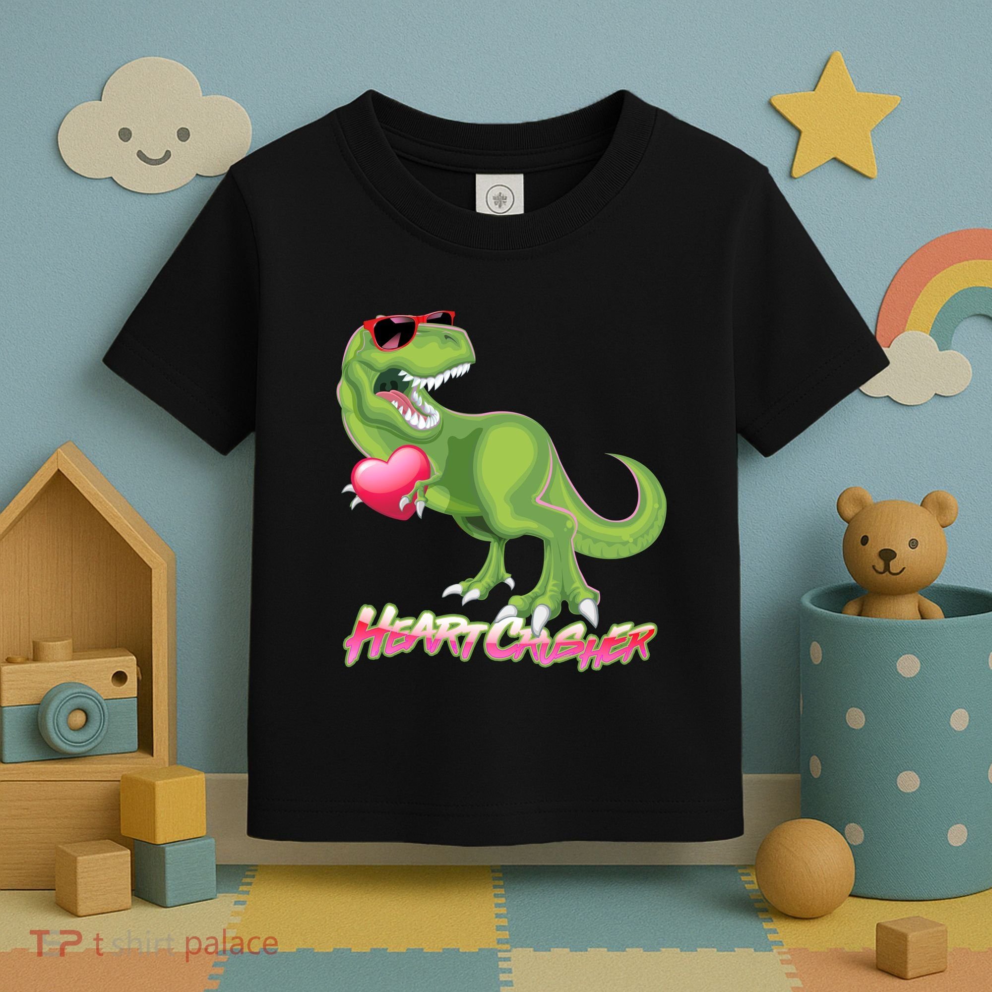 Valentine T-Rex Heart Crusher Toddler T-Shirt