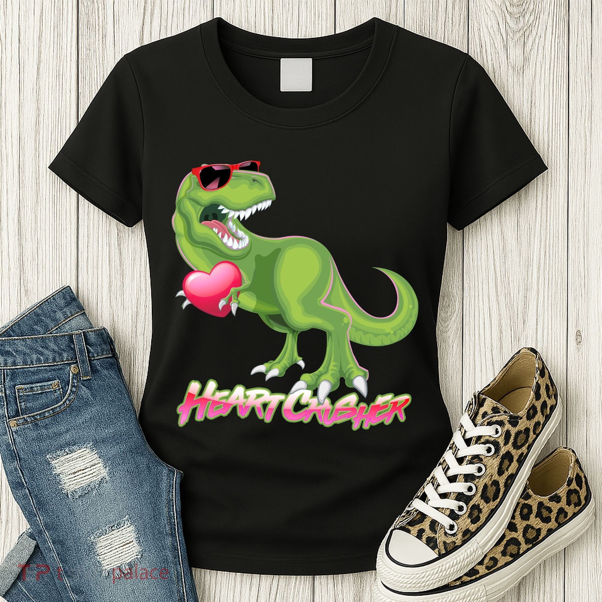 Valentine T-Rex Heart Crusher Women's T-Shirt