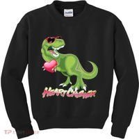 Valentine T-Rex Heart Crusher Kids Sweatshirt thumb 0
