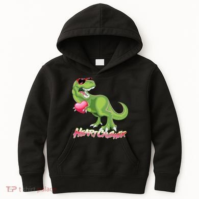 Valentine T-Rex Heart Crusher Kids Hoodie