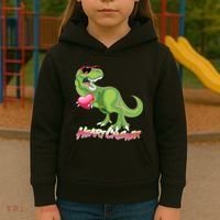 Valentine T-Rex Heart Crusher Kids Hoodie thumb 3