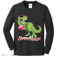Valentine T-Rex Heart Crusher Kids Long Sleeve Shirt thumb 0