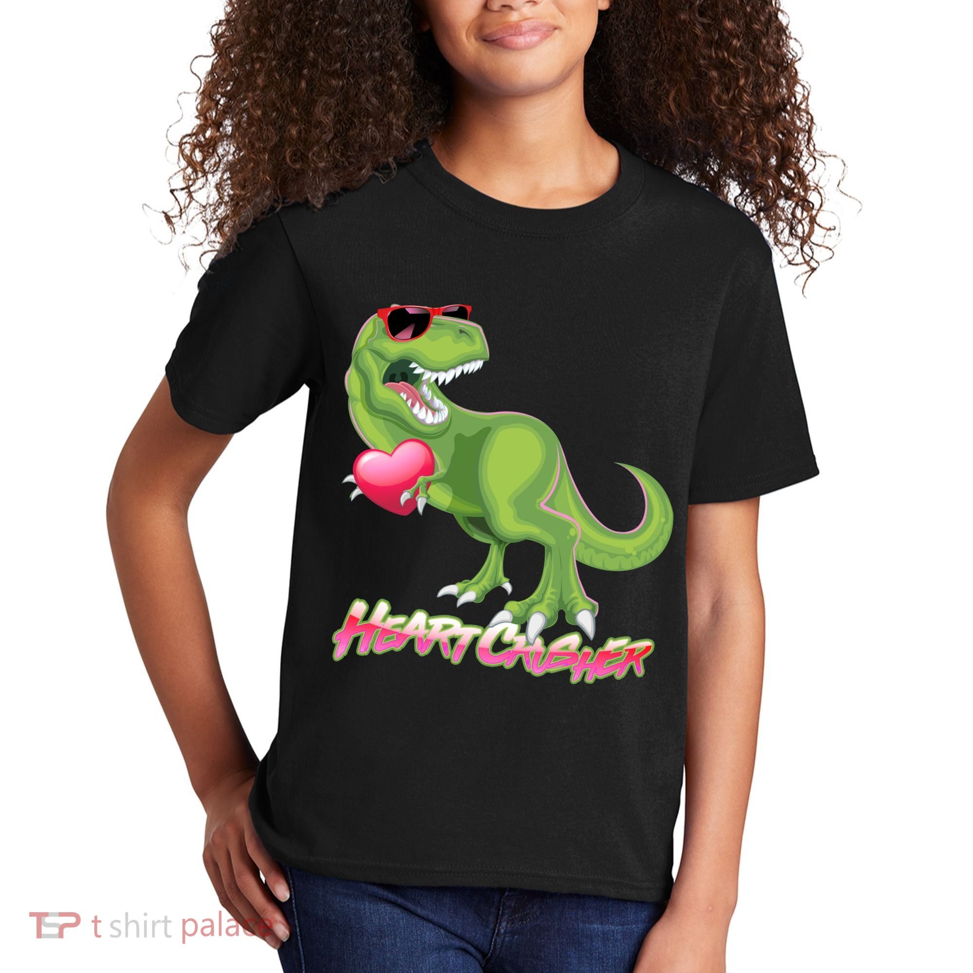 Valentine T-Rex Heart Crusher Kids T-Shirt