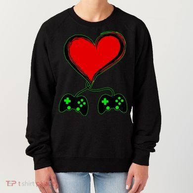 Valentine Video Game Controllers Heart Women's Sweatshirt