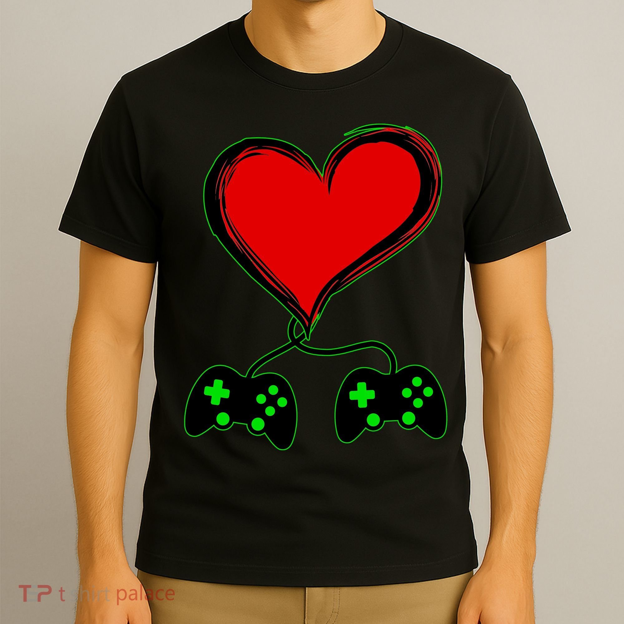 Valentine Video Game Controllers Heart T-Shirt