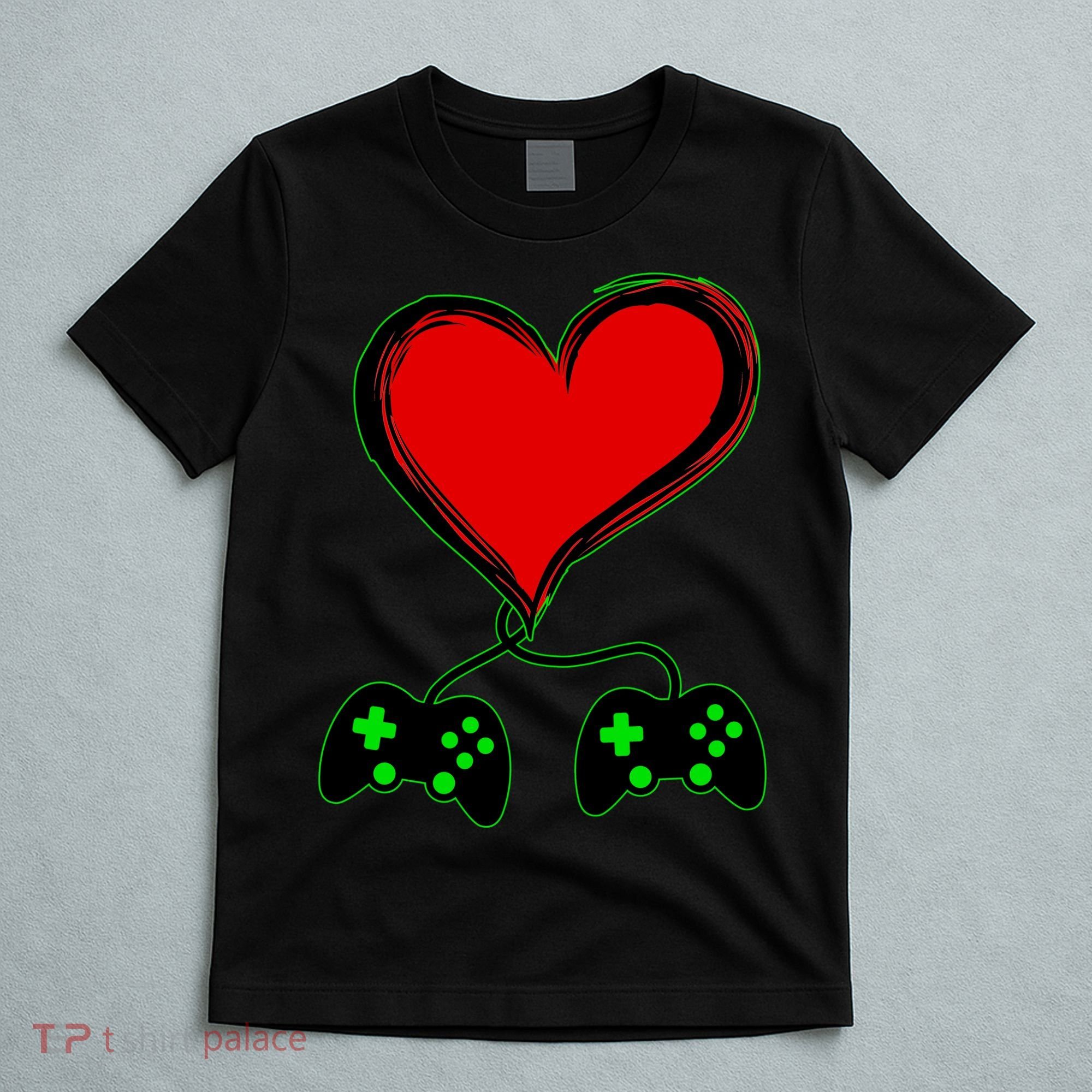 Valentine Video Game Controllers Heart T-Shirt