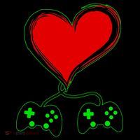 Valentine Video Game Controllers Heart T-Shirt thumb 7