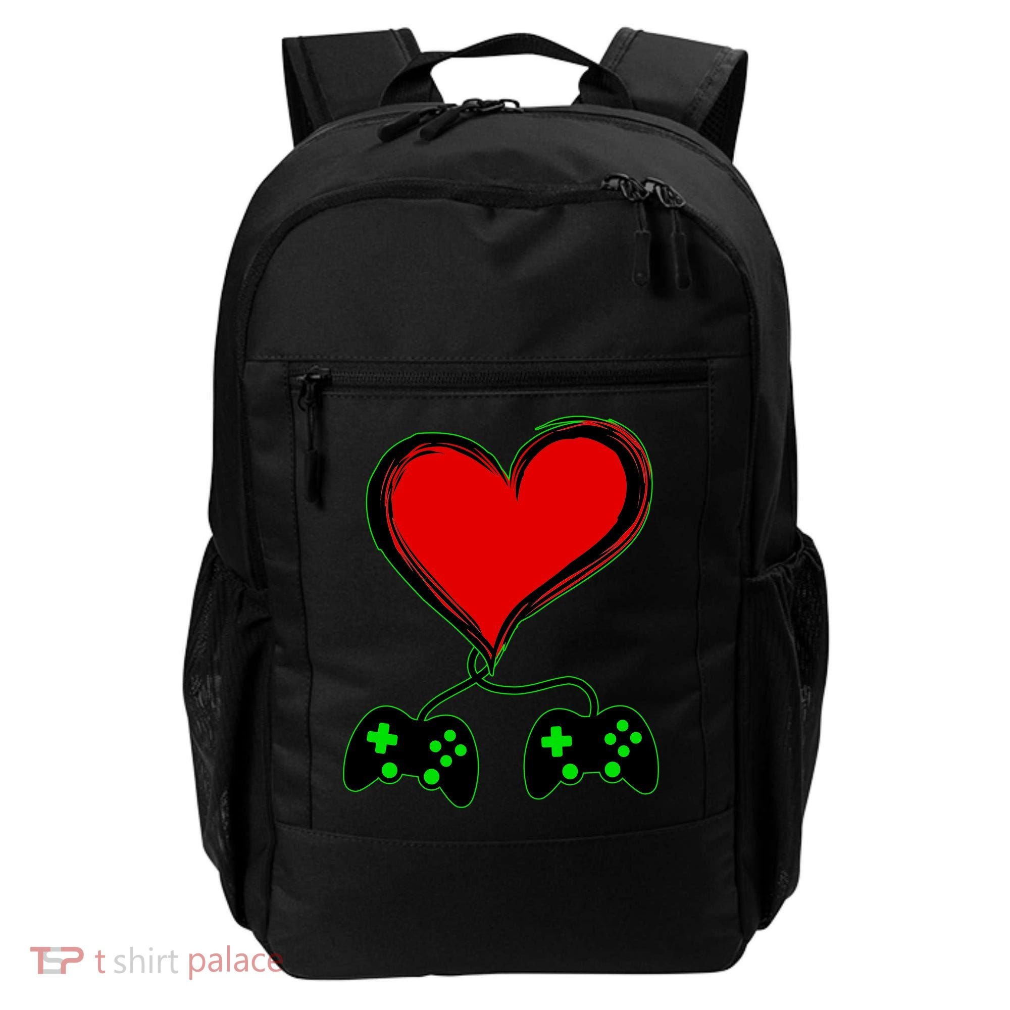 Valentine Video Game Controllers Heart Backpack