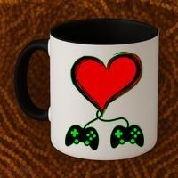 Valentine Video Game Controllers Heart Coffee Mug thumb 2
