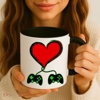 Valentine Video Game Controllers Heart Coffee Mug thumb 3