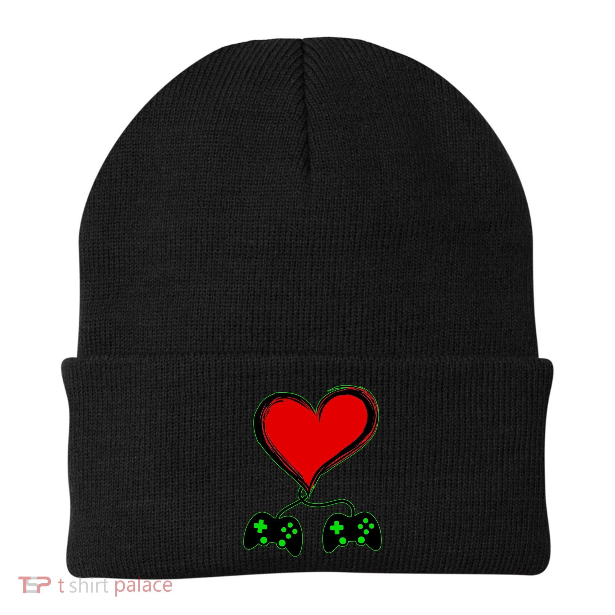 Valentine Video Game Controllers Heart Beanie