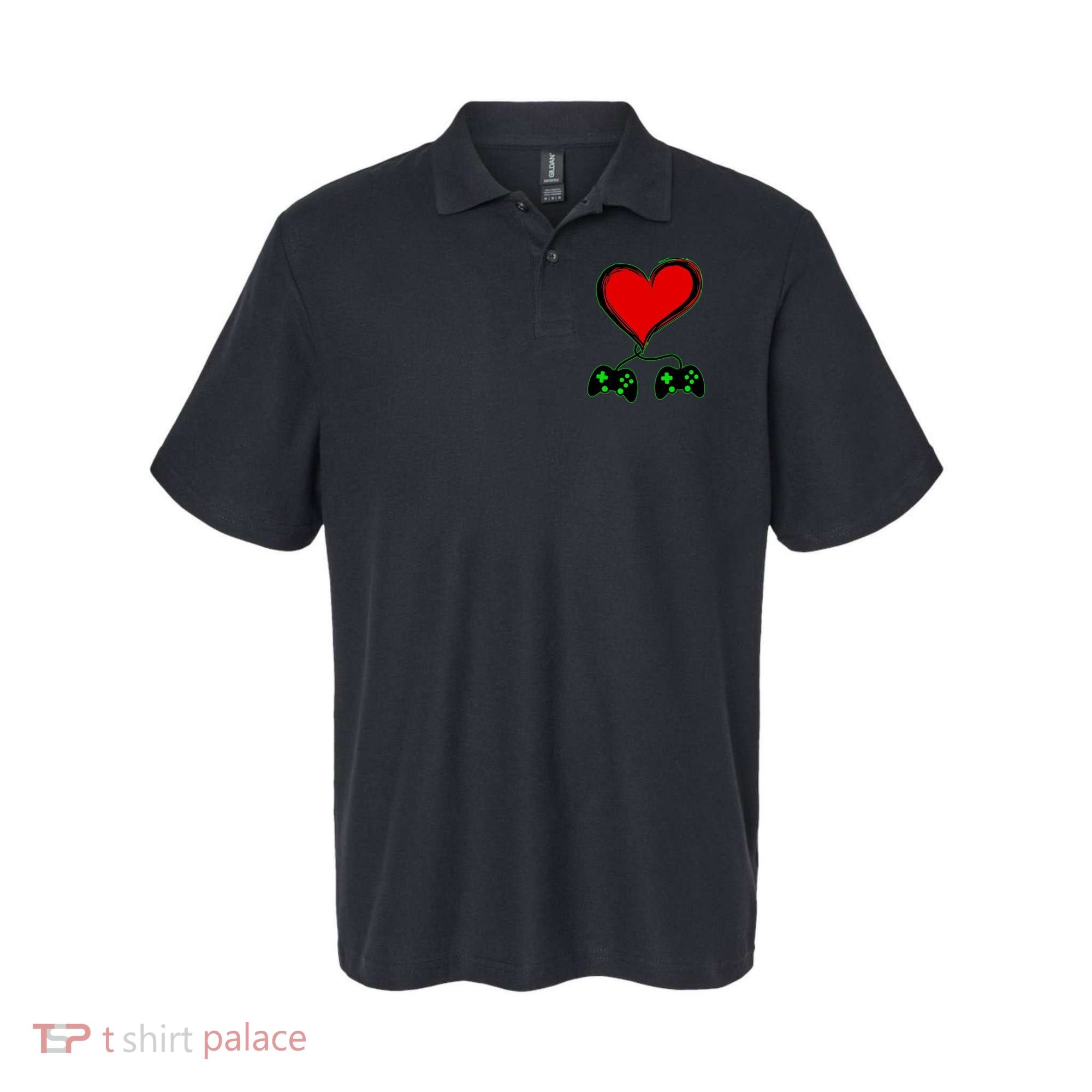 Valentine Video Game Controllers Heart Polo