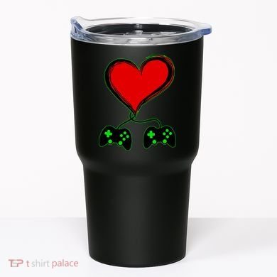 Valentine Video Game Controllers Heart Tumbler