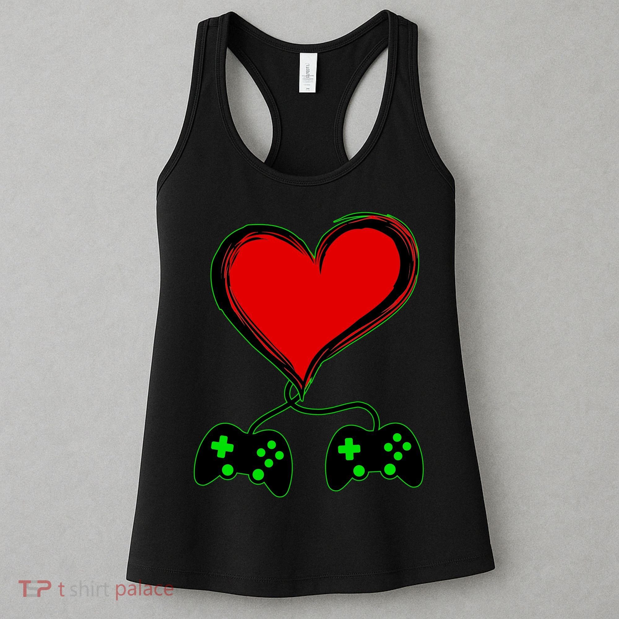 Valentine Video Game Controllers Heart Women's Tank Top