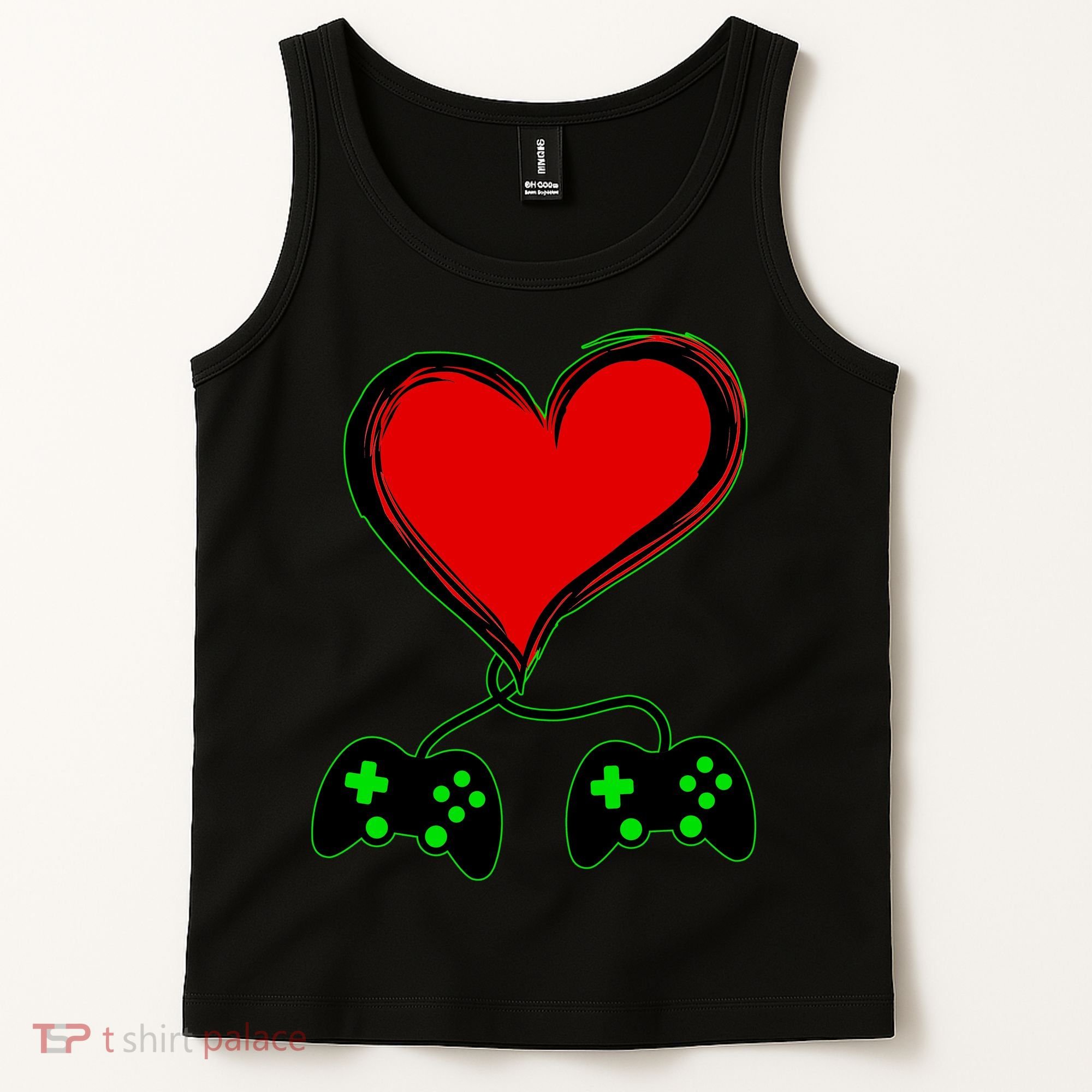 Valentine Video Game Controllers Heart Tank Top
