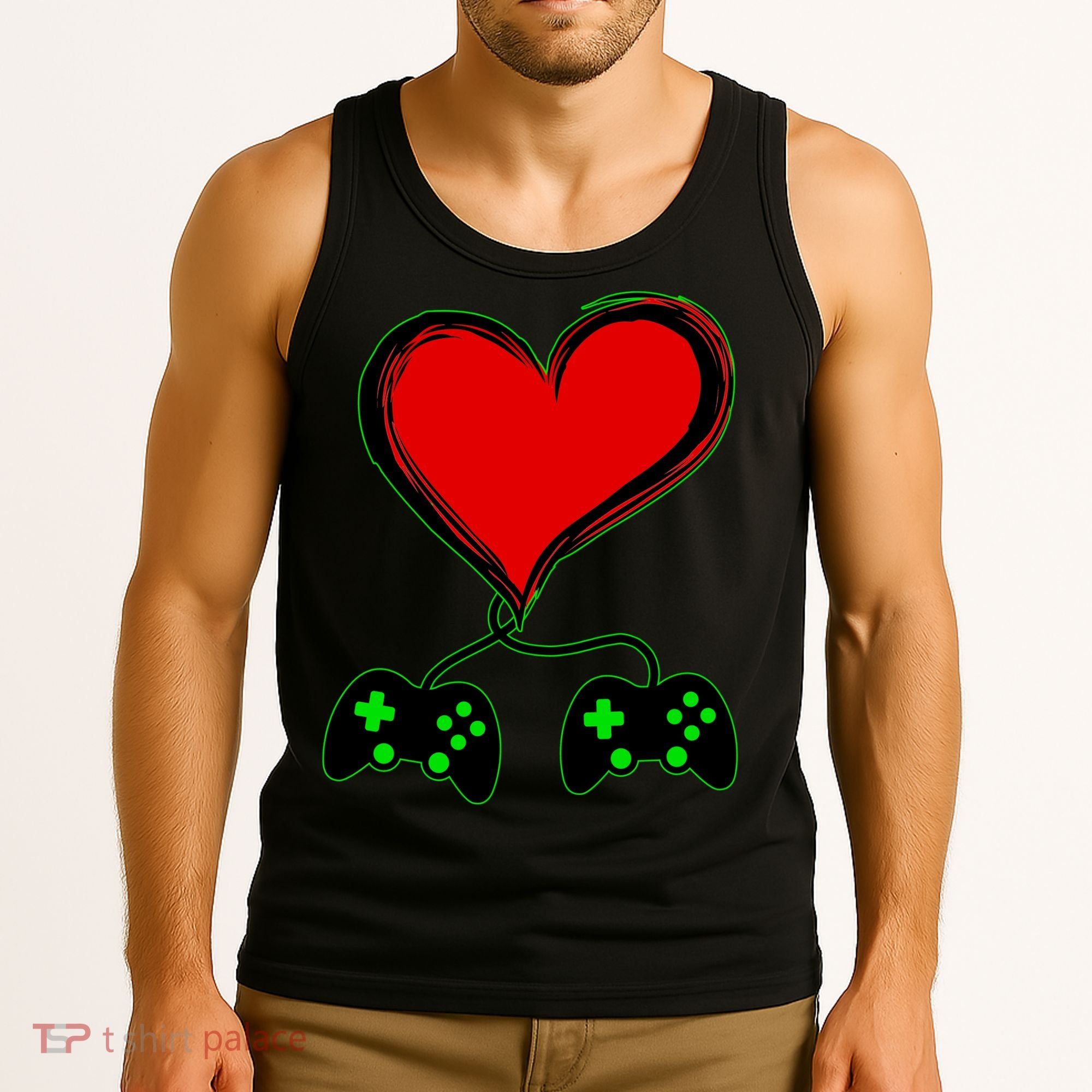 Valentine Video Game Controllers Heart Tank Top