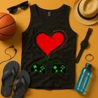 Valentine Video Game Controllers Heart Tank Top thumb 4