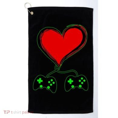 Valentine Video Game Controllers Heart Golf Towel