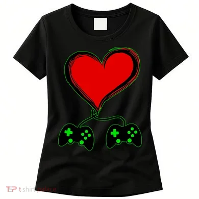 Valentine Video Game Controllers Heart Women's T-Shirt