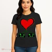 Valentine Video Game Controllers Heart Women's T-Shirt thumb 4