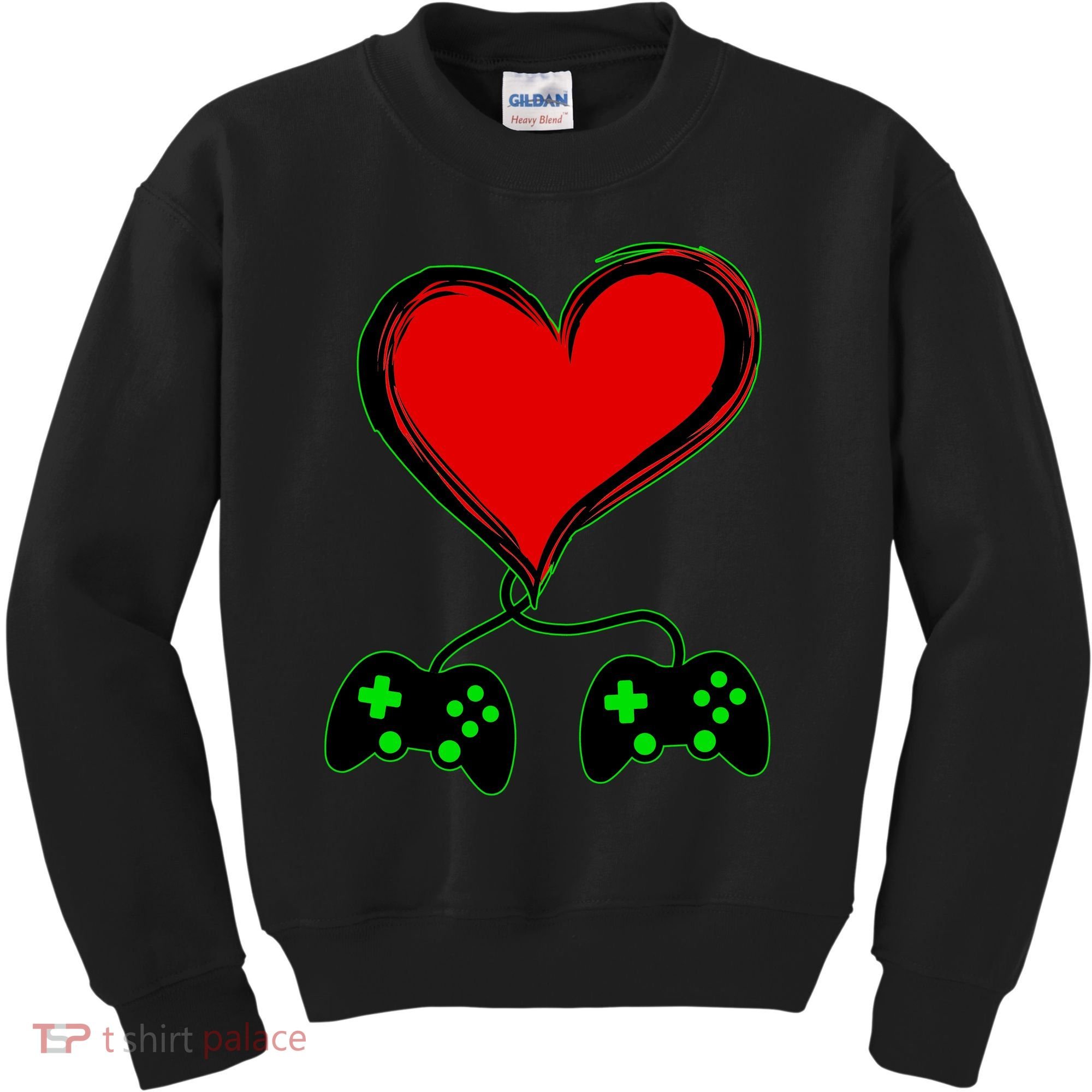 Valentine Video Game Controllers Heart Kids Sweatshirt