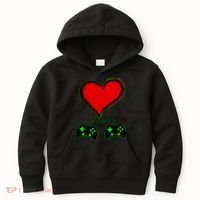 Valentine Video Game Controllers Heart Kids Hoodie thumb 0