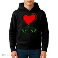Valentine Video Game Controllers Heart Kids Hoodie thumb 4