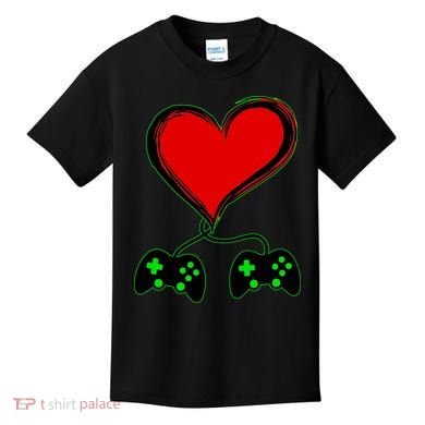 Valentine Video Game Controllers Heart Kids T-Shirt