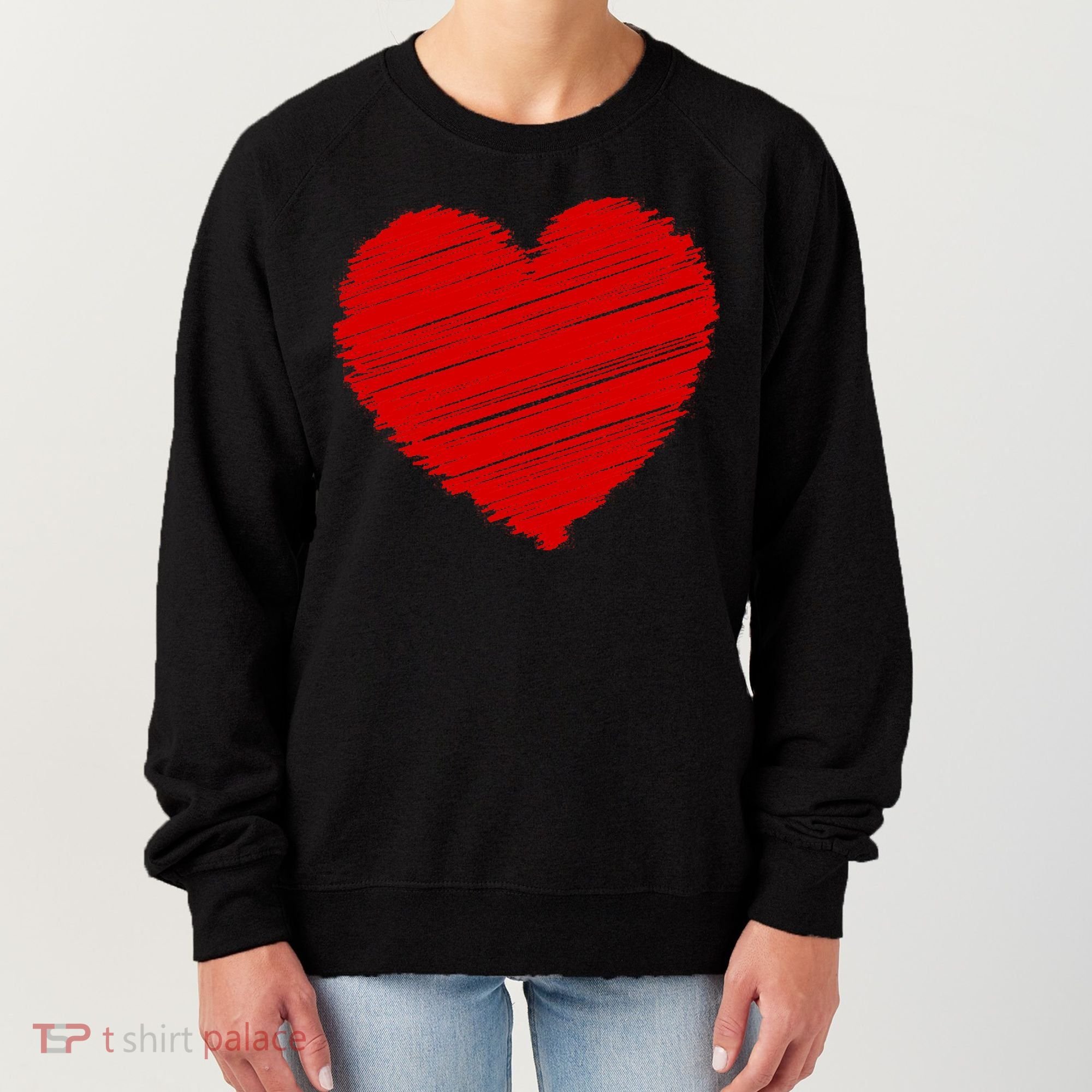 Valentines Classic Sketch Heart Women's Sweatshirt