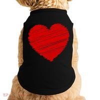 Valentines Classic Sketch Heart Doggie Tank thumb 0