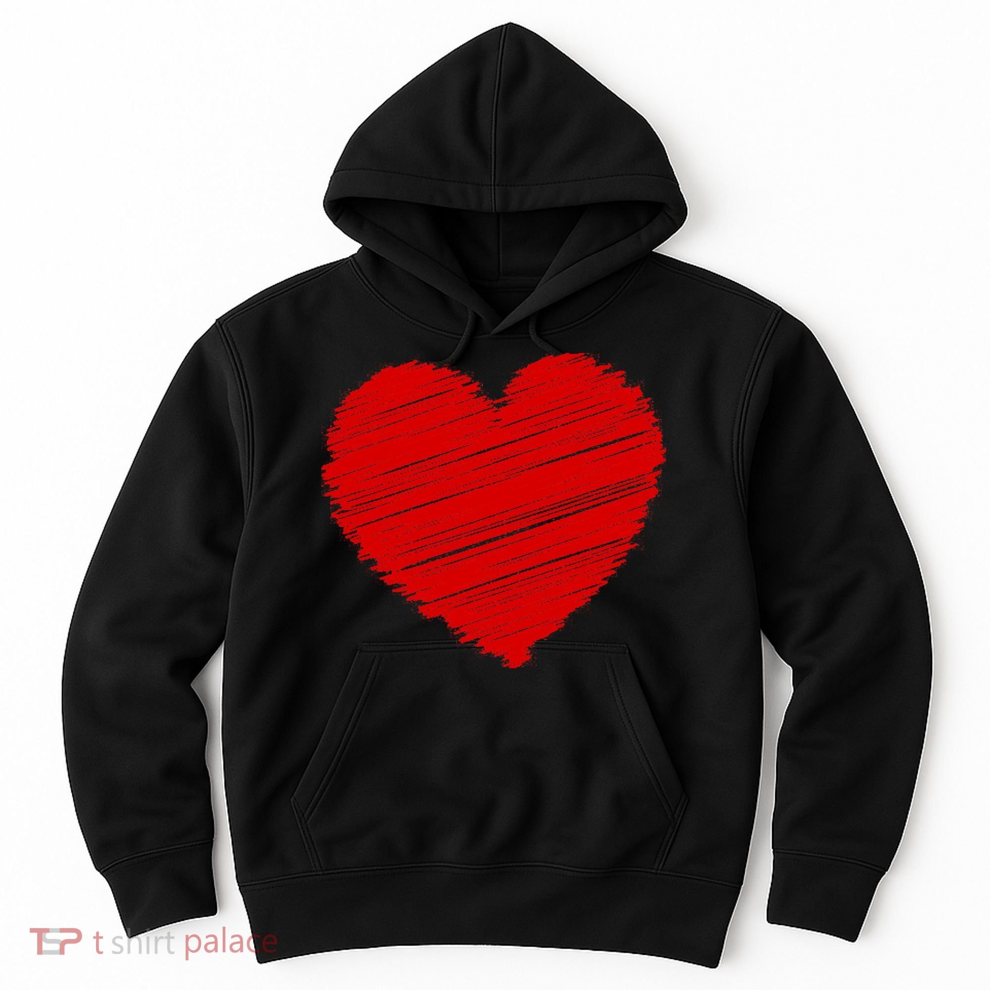 Valentines Classic Sketch Heart Hoodie