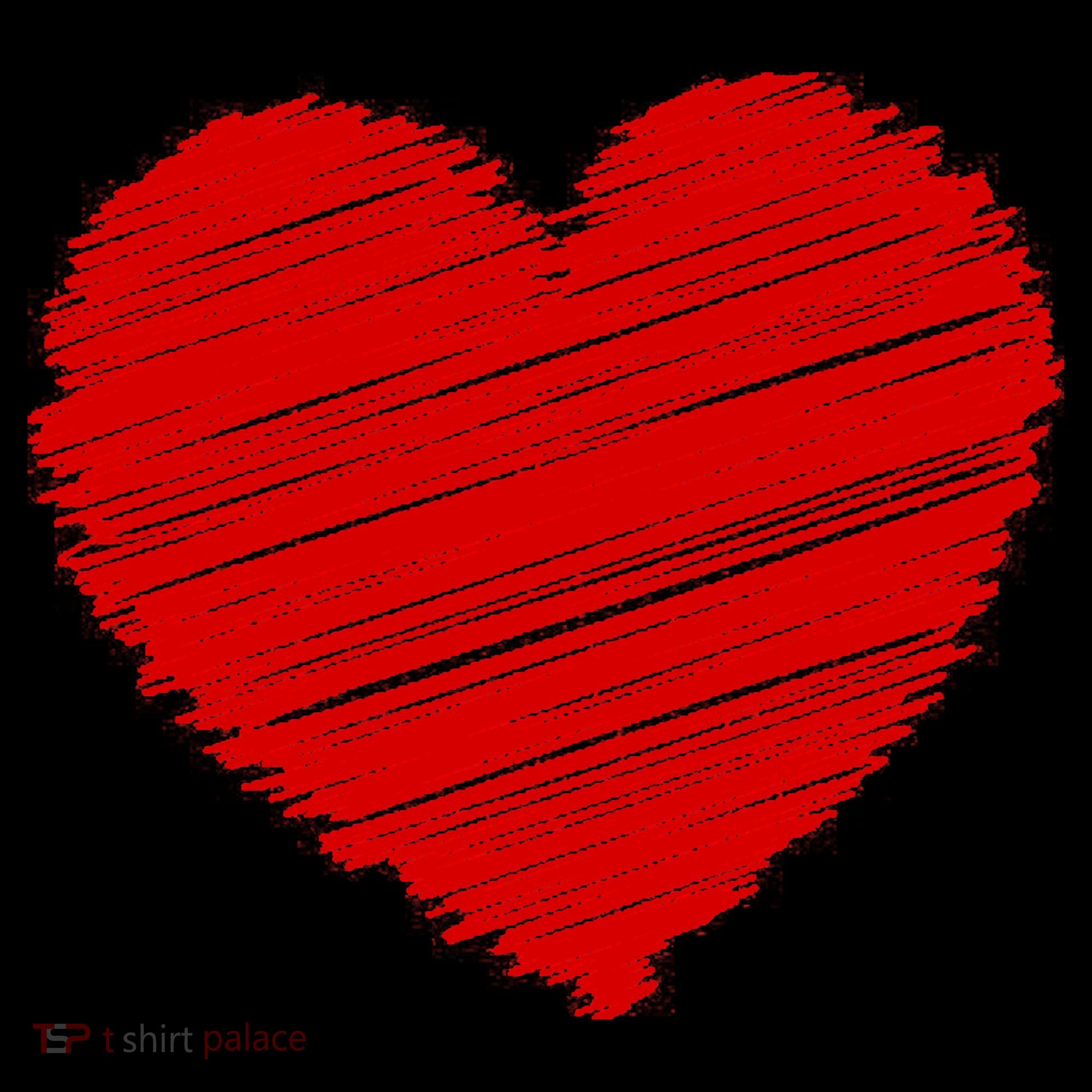 Valentines Classic Sketch Heart Hoodie