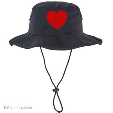 Valentines Classic Sketch Heart Bucket Hat