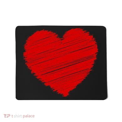 Valentines Classic Sketch Heart Mousepad