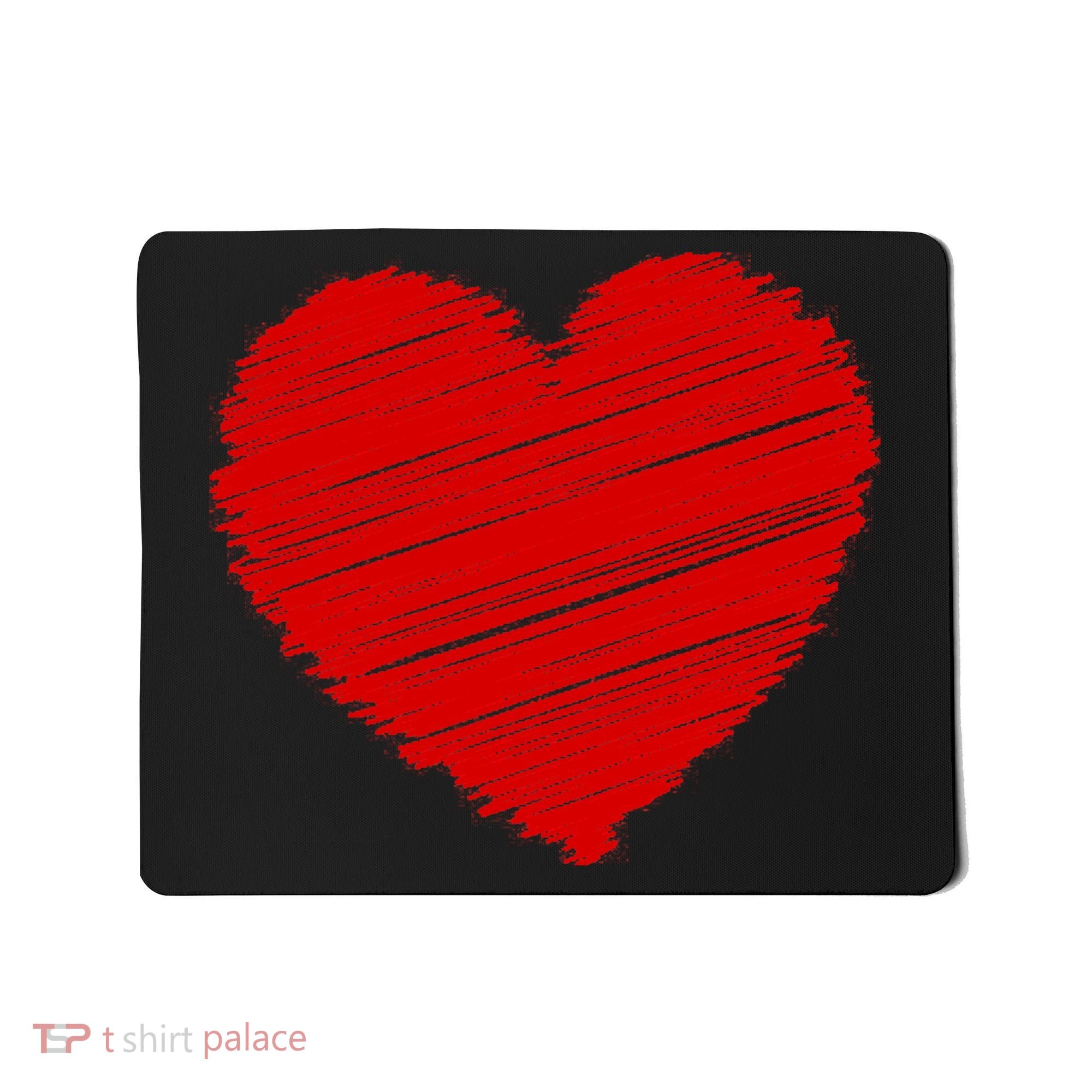 Valentines Classic Sketch Heart Mousepad