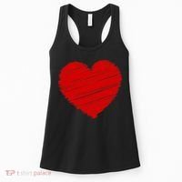 Valentines Classic Sketch Heart Women's Tank Top thumb 0