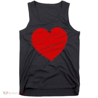 Valentines Classic Sketch Heart Tank Top