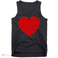 Valentines Classic Sketch Heart Tank Top thumb 0