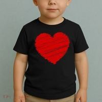 Valentines Classic Sketch Heart Toddler T-Shirt thumb 2