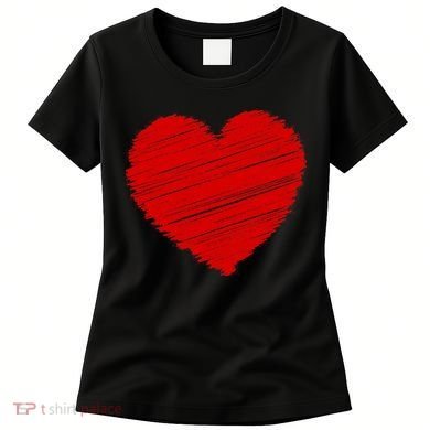 Valentines Classic Sketch Heart Women's T-Shirt