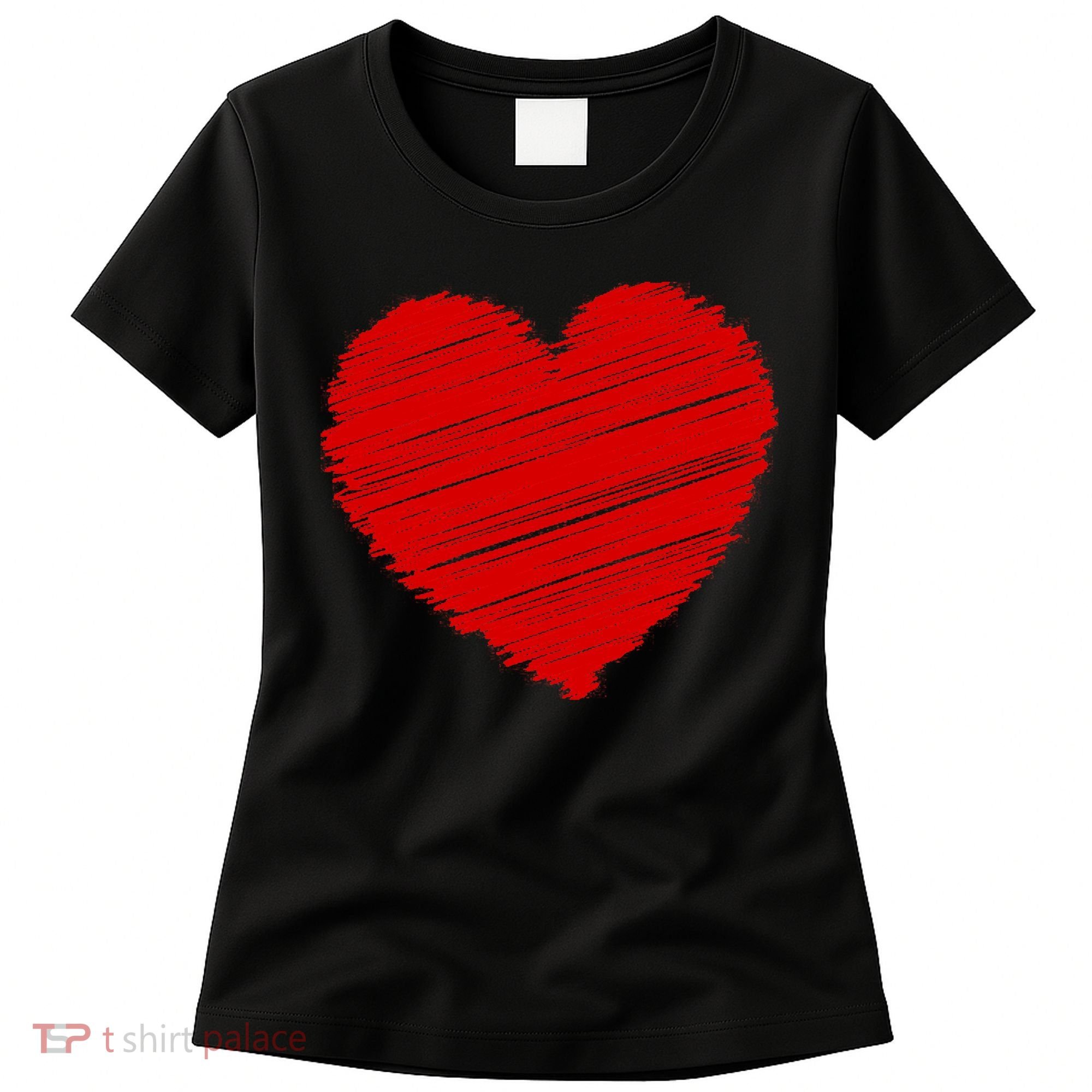 Valentines Classic Sketch Heart Women's T-Shirt