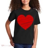 Valentines Classic Sketch Heart Kids T-Shirt thumb 2