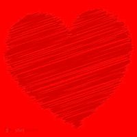 Valentines Classic Sketch Heart Santa Hat thumb 1