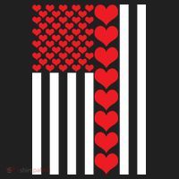 Valentines Day American Flag Women's Sweatshirt thumb 2