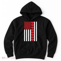 Valentines Day American Flag Hoodie thumb 0